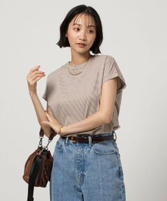 green label relaxing / グリーンレーベル リラクシング カットソー | グロッシー フレンチスリーブ Tシャツ -制菌-