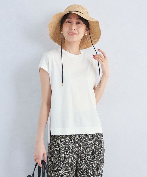 green label relaxing / グリーンレーベル リラクシング カットソー | グロッシー フレンチスリーブ Tシャツ -制菌- | 詳細1