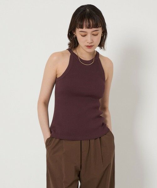 green label relaxing/グリーンレーベル リラクシング アメリカンスリーブ カップ付き タンクトップ MD. BROWN FREE green label relaxing/グリーンレーベル リラクシング アメリカンスリーブ カップ付き タンクトップ MD. BROWN FREE
