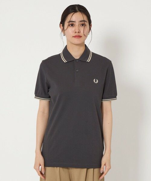 BXR 黒 ベルベット ポロシャツ FRED PERRY＞ツインティップ ポロシャツ （ポロシャツ）｜green