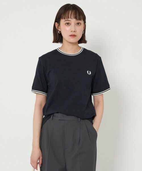 green label relaxing/グリーンレーベル リラクシング <FRED PERRY>ツインティップ Tシャツ NAVY S green label relaxing/グリーンレーベル リラクシング <FRED PERRY>ツインティップ Tシャツ NAVY S