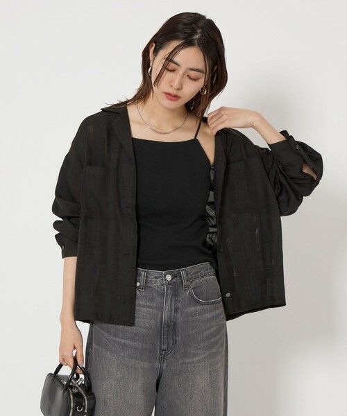 green label relaxing/グリーンレーベル リラクシング <Robert P. Miller>リブ カップ付き キャミソール BLACK FREE green label relaxing/グリーンレーベル リラクシング <Robert P. Miller>リブ カップ付き キャミソール BLACK FREE
