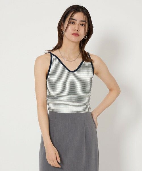 green label relaxing/グリーンレーベル リラクシング <Robert P. Miller>リブ カップ付き キャミソール タンクトップ OFF WHITE FREE green label relaxing/グリーンレーベル リラクシング <Robert P. Miller>リブ カップ付き キャミソール タンクトップ OFF WHITE FREE