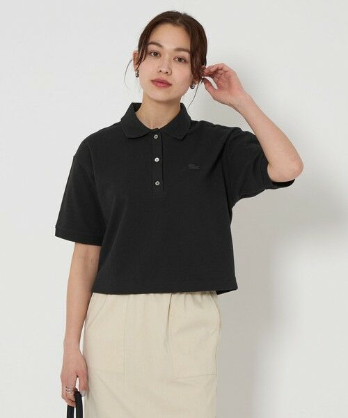 LACOSTE＞ショートスリーブ クロップド ポロシャツ （ポロシャツ