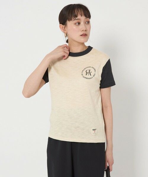 green label relaxing/グリーンレーベル リラクシング 【別注】<Collegiate Pacific>リンガー Tシャツ NATURAL FREE green label relaxing/グリーンレーベル リラクシング 【別注】<Collegiate Pacific>リンガー Tシャツ NATURAL FREE