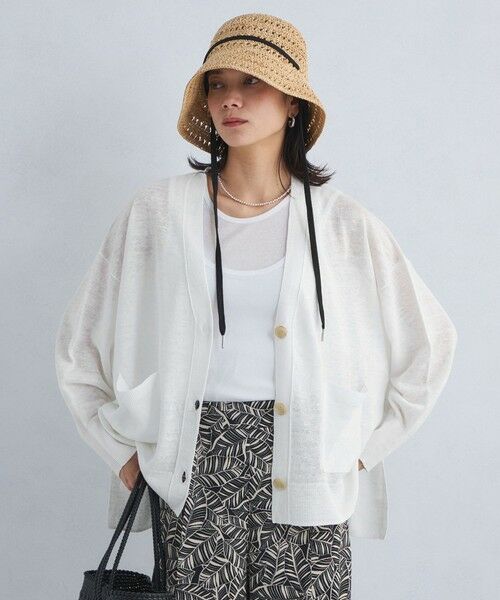 green label relaxing/グリーンレーベル リラクシング フレンチリネン Vネック カーディガン -ウォッシャブル- OFF WHITE FREE green label relaxing/グリーンレーベル リラクシング フレンチリネン Vネック カーディガン -ウォッシャブル- OFF WHITE FREE