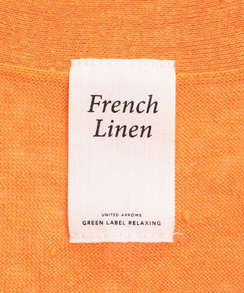 グリーンレーベル リラクシング◆フレンチリネン Vネック カーディガン green label relaxing カーディガン フレンチリネン Vネック