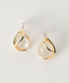 green label relaxing / グリーンレーベル リラクシング ピアス・イヤリング | クリア シズク メタルフレーム ピアス