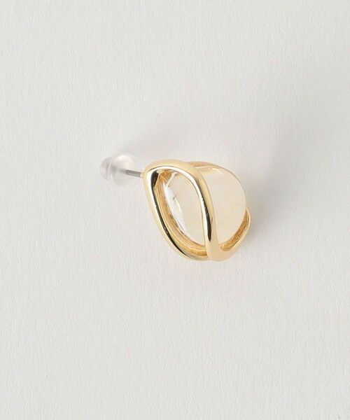 green label relaxing / グリーンレーベル リラクシング ピアス・イヤリング | クリア シズク メタルフレーム ピアス | 詳細2