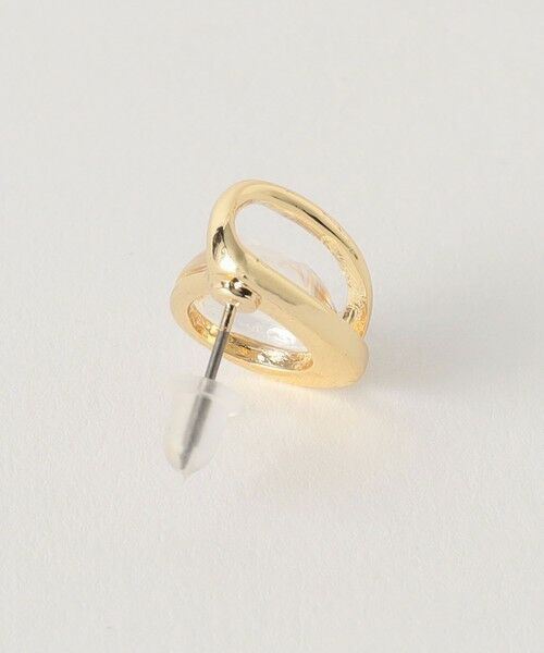 green label relaxing / グリーンレーベル リラクシング ピアス・イヤリング | クリア シズク メタルフレーム ピアス | 詳細3