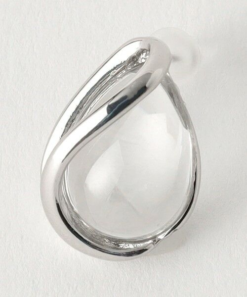 green label relaxing / グリーンレーベル リラクシング ピアス・イヤリング | クリア シズク メタルフレーム ピアス | 詳細6