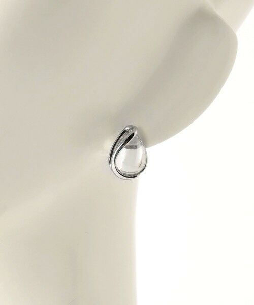 green label relaxing / グリーンレーベル リラクシング ピアス・イヤリング | クリア シズク メタルフレーム ピアス | 詳細7