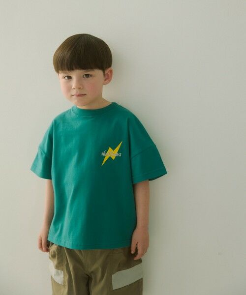 green label relaxing/グリーンレーベル リラクシング 【別注】<WILD THINGS>ショートスリーブ Tシャツ / キッズ 110cm-130cm TURQUOISE XS(110-120cm) green label relaxing/グリーンレーベル リラクシング 【別注】<WILD THINGS>ショートスリーブ Tシャツ / キッズ 110cm-130cm TURQUOISE XS(110-120cm)