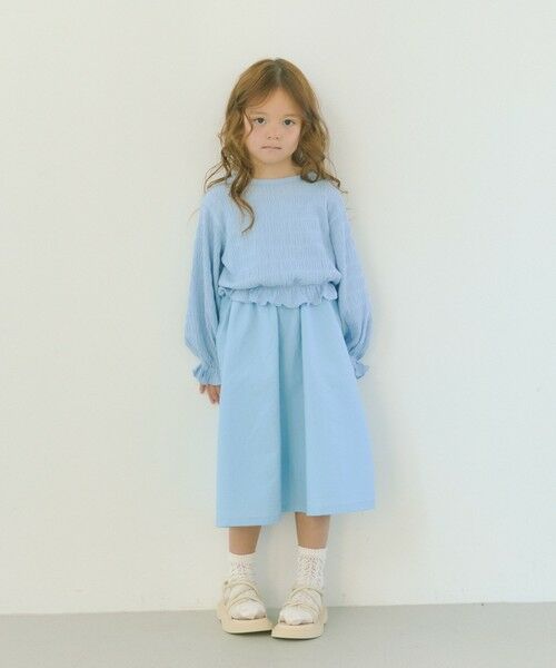 green label relaxing/グリーンレーベル リラクシング キャミワンピース+ロングスリーブ プルオーバー セット / キッズ 100cm-130cm LT. BLUE 120cm green label relaxing/グリーンレーベル リラクシング キャミワンピース+ロングスリーブ プルオーバー セット / キッズ 100cm-130cm LT. BLUE 120cm
