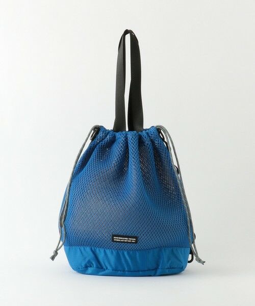 KiU＞ダブルメッシュドローストリングショルダー バッグ