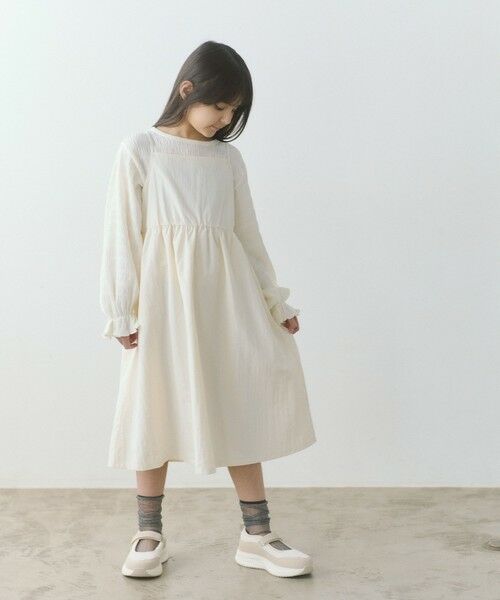 green label relaxing/グリーンレーベル リラクシング キャミワンピース+ロングスリーブ プルオーバー セット / キッズ 140cm-160cm OFF WHITE 160cm green label relaxing/グリーンレーベル リラクシング キャミワンピース+ロングスリーブ プルオーバー セット / キッズ 140cm-160cm OFF WHITE 160cm
