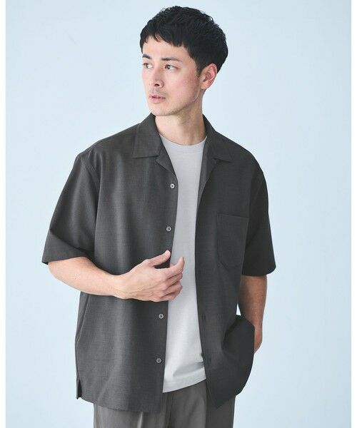 green label relaxing 半袖シャツ リボン コットン混在 F green label relaxing（グリーンレーベルリラクシング）の