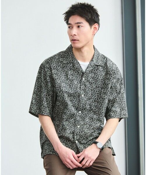 20SS MHL. オーバーサイズ オープンカラーシャツ XL グリーン 20SS MHL. オーバーサイズ オープンカラーシャツ XL グリーン