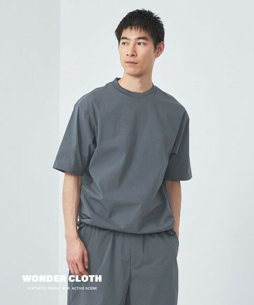 green label relaxing/グリーンレーベル リラクシング WONDER CLOTH クルーネック 半袖 Tシャツ -ストレッチ・接触冷感・吸水速乾- NAVY XL green label relaxing/グリーンレーベル リラクシング WONDER CLOTH クルーネック 半袖 Tシャツ -ストレッチ・接触冷感・吸水速乾- NAVY XL