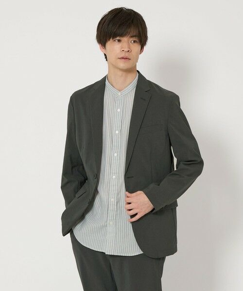 green label relaxing/グリーンレーベル リラクシング ドライ ポリエステル ナロー ジャケット -ストレッチ- DK. GREEN S green label relaxing/グリーンレーベル リラクシング ドライ ポリエステル ナロー ジャケット -ストレッチ- DK. GREEN S