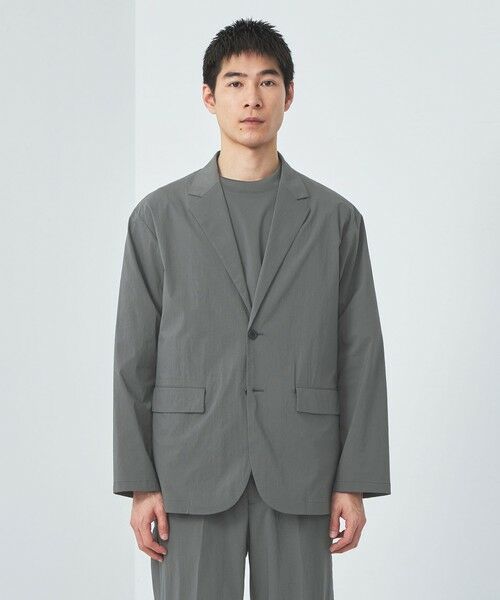 【極美品】green label relaxing ニットテーラードジャケット サキソニー テーラード ジャケット ―ストレッチ・帯電防止― ◇No06◇