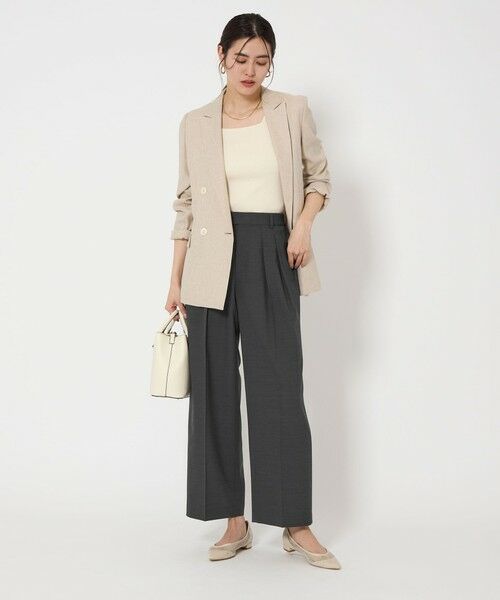 green label relaxing / グリーンレーベル リラクシング スラックス・ドレスパンツ | ［size SHORTあり］キチントボトムス コンフィ ワイド パンツ | 詳細11