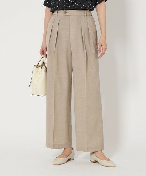 green label relaxing / グリーンレーベル リラクシング スラックス・ドレスパンツ | ［size SHORTあり］キチントボトムス コンフィ ワイド パンツ | 詳細13