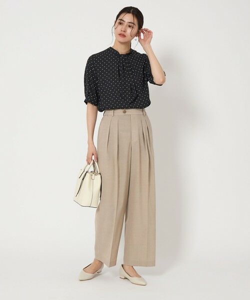 green label relaxing / グリーンレーベル リラクシング スラックス・ドレスパンツ | ［size SHORTあり］キチントボトムス コンフィ ワイド パンツ | 詳細15