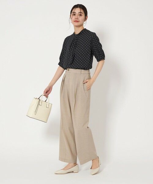 green label relaxing / グリーンレーベル リラクシング スラックス・ドレスパンツ | ［size SHORTあり］キチントボトムス コンフィ ワイド パンツ | 詳細16