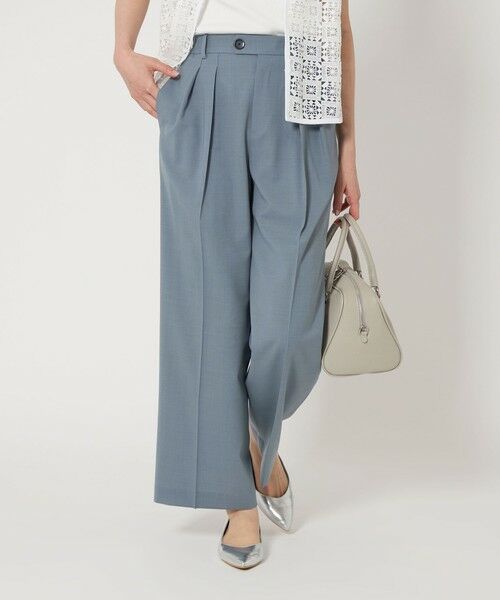 green label relaxing / グリーンレーベル リラクシング スラックス・ドレスパンツ | ［size SHORTあり］キチントボトムス コンフィ ワイド パンツ | 詳細26
