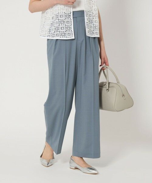 green label relaxing / グリーンレーベル リラクシング スラックス・ドレスパンツ | ［size SHORTあり］キチントボトムス コンフィ ワイド パンツ | 詳細27