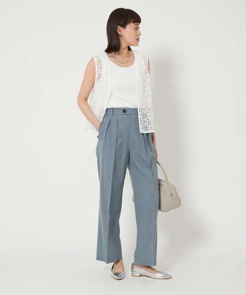 green label relaxing / グリーンレーベル リラクシング スラックス・ドレスパンツ | ［size SHORTあり］キチントボトムス コンフィ ワイド パンツ | 詳細29