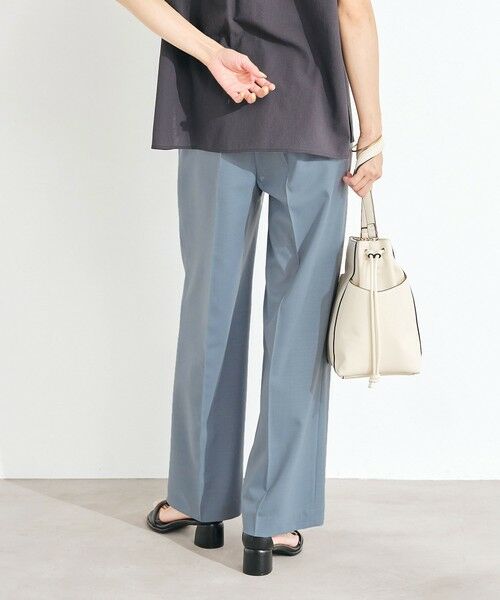 green label relaxing / グリーンレーベル リラクシング スラックス・ドレスパンツ | ［size SHORTあり］キチントボトムス コンフィ ワイド パンツ | 詳細22