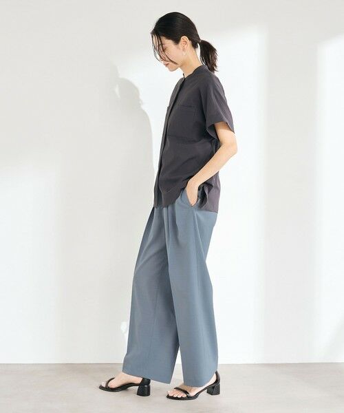 green label relaxing / グリーンレーベル リラクシング スラックス・ドレスパンツ | ［size SHORTあり］キチントボトムス コンフィ ワイド パンツ | 詳細25