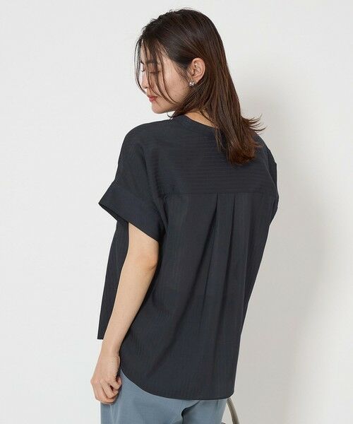 美品　グリーンレーベルリラクシング　リネンスキッパーシャツ　ターコイズブルー　F 美品 グリーンレーベルリラクシング リネンスキッパーシャツ