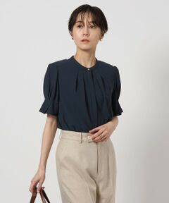 「green label relaxing」 長袖ブラウス - ネイビー レディース green label relaxing / グリーンレーベル リラクシング