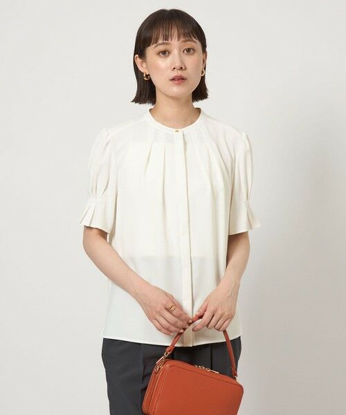 green label relaxing／CFCへリンボンタックブラウス green label relaxing（グリーンレーベルリラクシング）の