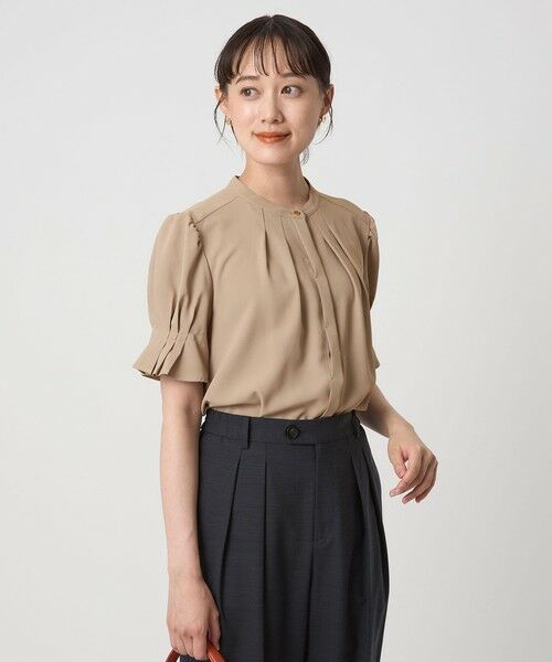 green label relaxing / グリーンレーベル リラクシング シャツ・ブラウス | 袖タック ショートスリーブ ブラウス | 詳細7