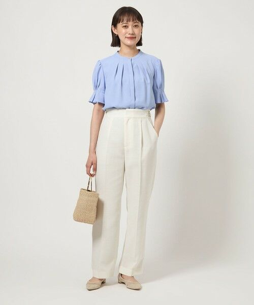 green label relaxing / グリーンレーベル リラクシング シャツ・ブラウス | 袖タック ショートスリーブ ブラウス | 詳細13