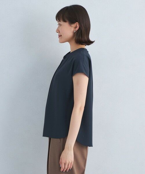 green label relaxing / グリーンレーベル リラクシング シャツ・ブラウス | チャーム ボウタイ フレンチスリーブ ブラウス | 詳細10