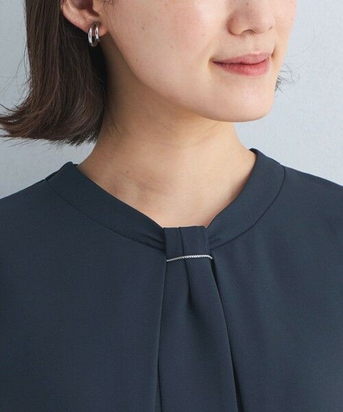 green label relaxing / グリーンレーベル リラクシング シャツ・ブラウス | チャーム ボウタイ フレンチスリーブ ブラウス | 詳細12