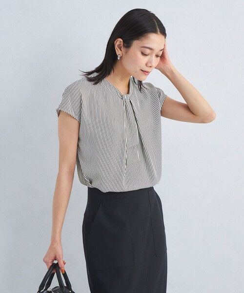 green label relaxing / グリーンレーベル リラクシング シャツ・ブラウス | チャーム ボウタイ フレンチスリーブ ブラウス | 詳細27