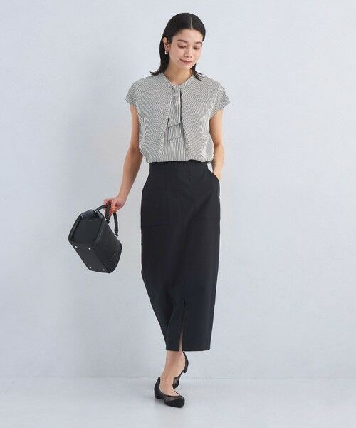 green label relaxing / グリーンレーベル リラクシング シャツ・ブラウス | チャーム ボウタイ フレンチスリーブ ブラウス | 詳細28