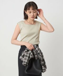 green label relaxing / グリーンレーベル リラクシング カットソー | ブライトリブ フレンチスリーブ プルオーバー カットソー -制菌-