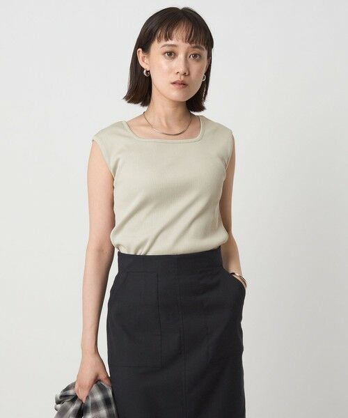 green label relaxing / グリーンレーベル リラクシング カットソー | ブライトリブ フレンチスリーブ プルオーバー カットソー -制菌- | 詳細13