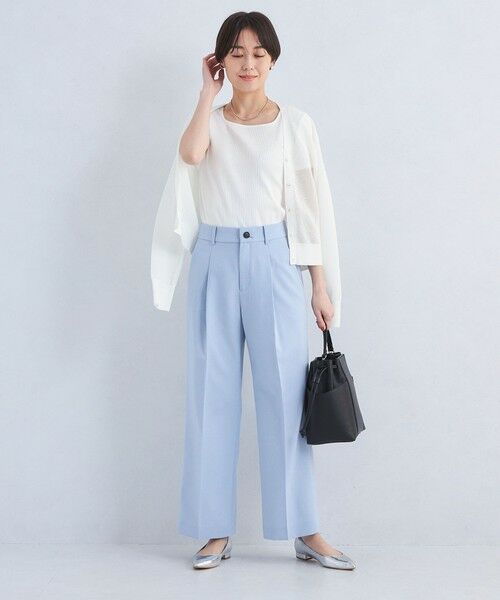 green label relaxing / グリーンレーベル リラクシング カットソー | ブライトリブ スクエアネック ショートスリーブ プルオーバー カットソー-制菌- | 詳細3