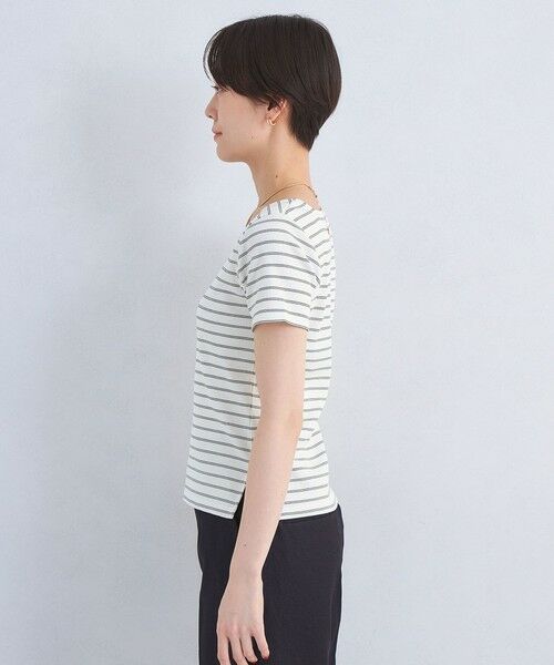 green label relaxing / グリーンレーベル リラクシング カットソー | ブライトリブ スクエアネック ショートスリーブ プルオーバー カットソー-制菌- | 詳細14
