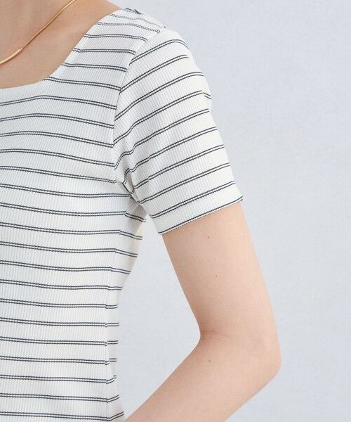 green label relaxing / グリーンレーベル リラクシング カットソー | ブライトリブ スクエアネック ショートスリーブ プルオーバー カットソー-制菌- | 詳細17