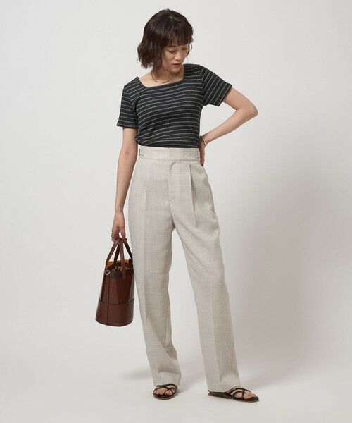 green label relaxing / グリーンレーベル リラクシング カットソー | ブライトリブ スクエアネック ショートスリーブ プルオーバー カットソー-制菌- | 詳細30