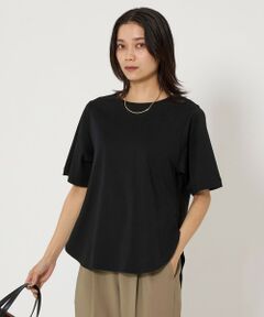 「green label relaxing」 半袖カットソー - ブラック レディース green label relaxing / グリーンレーベル リラクシング